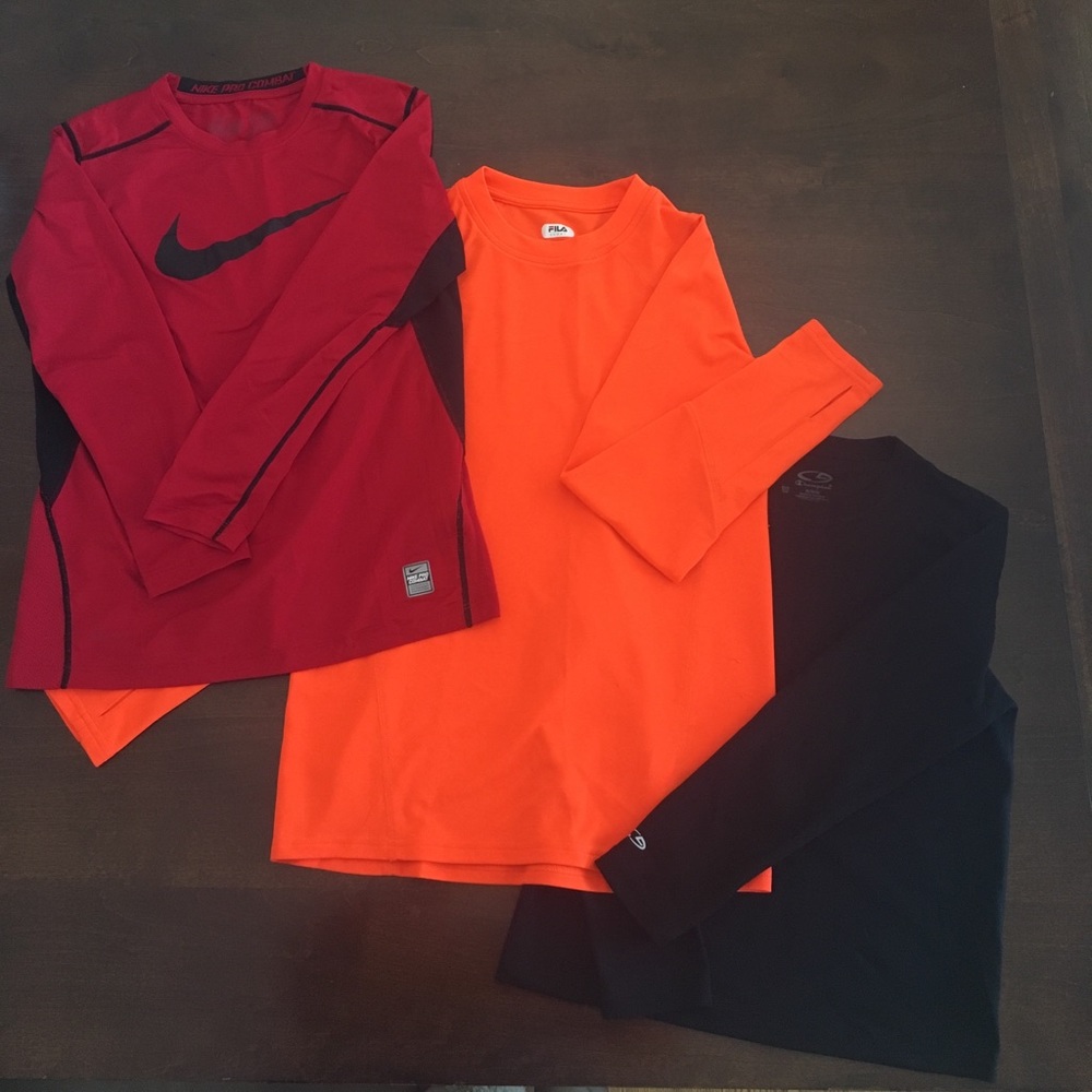Lot of 3 Boys Active tops Nike, Fila, C9
